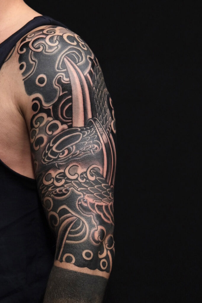japanische Tätowierungen bei Good Old Times Tattoo Berlin Schlange