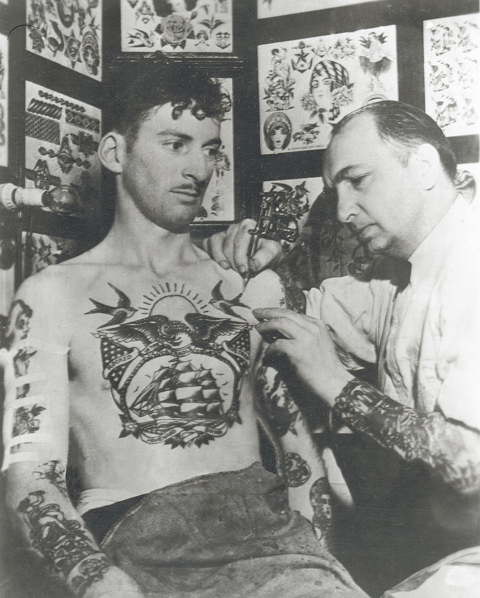 Owen Jensen tattooing