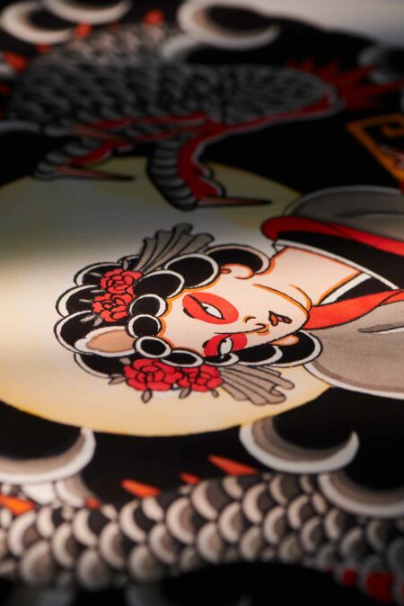 details of benzaiten and dragon japanese Backpiece print available at Good Old Times Tattoo Berlin