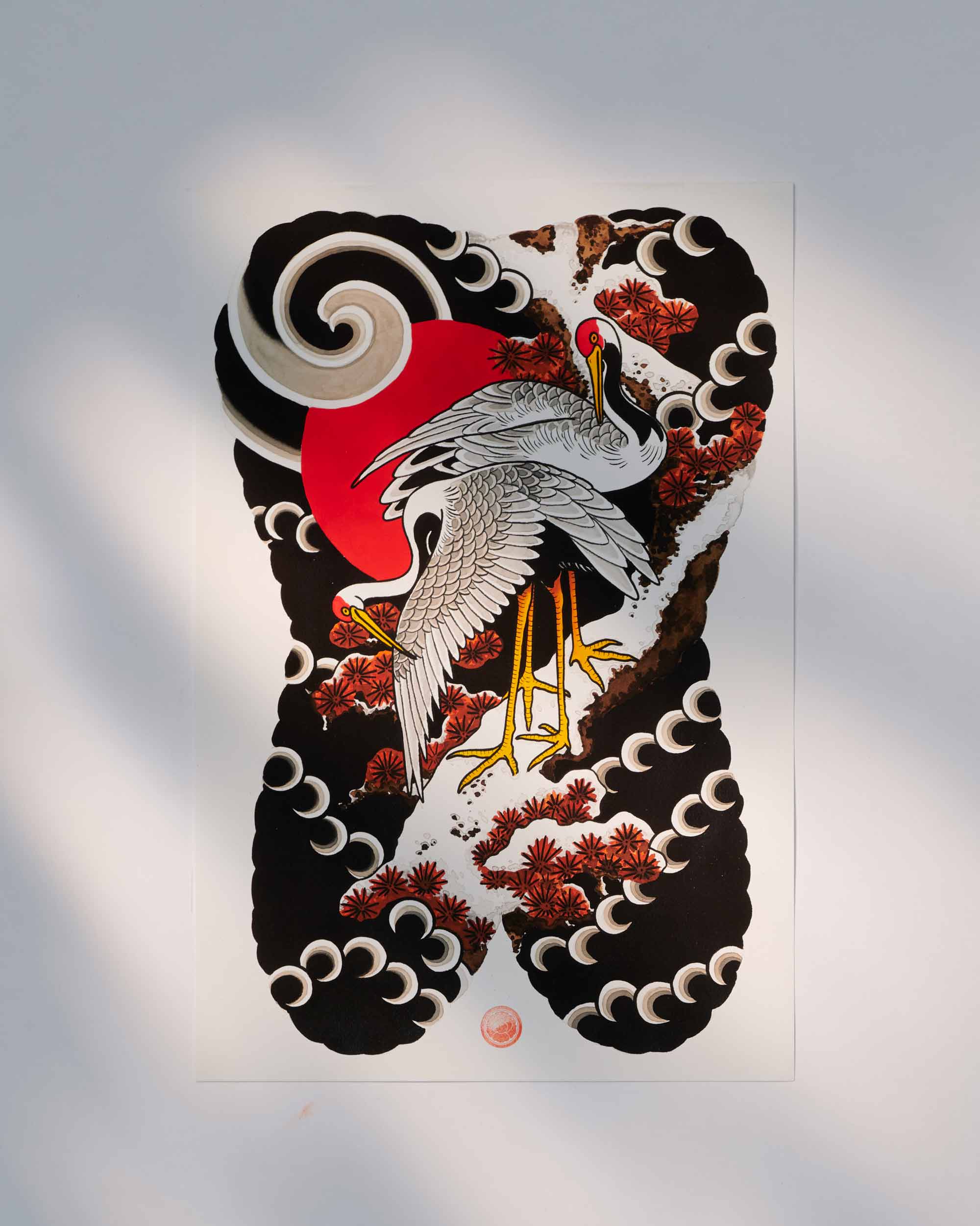 japanese-crane-tattoo-leeds - Snake & Tiger