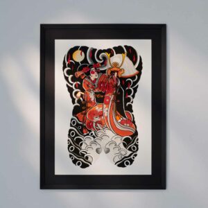 high quality japanese backpiece print of princes yaegaki