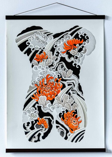 chrysantheme backpiece print print