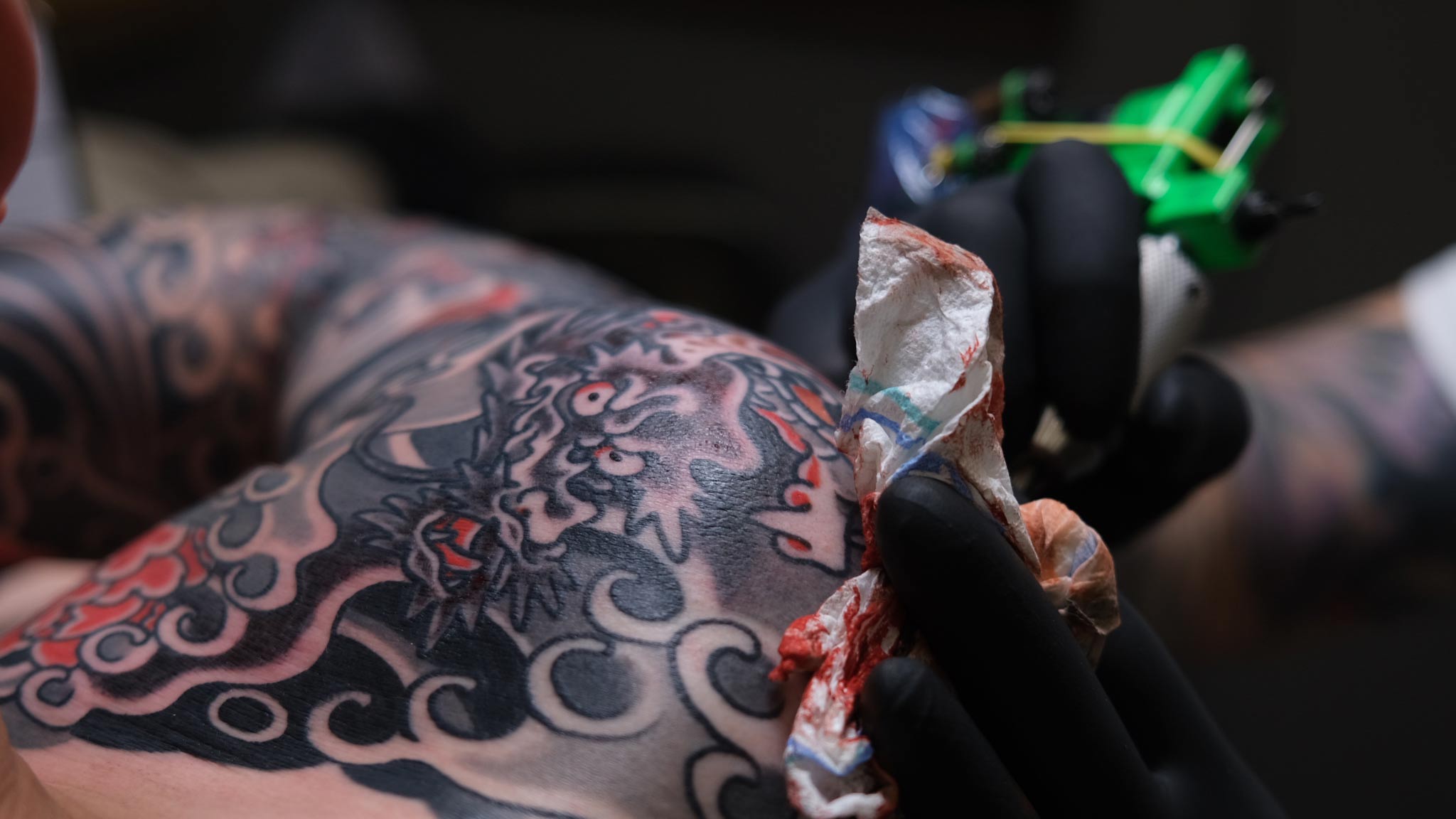 deposit for appointment for a tattoo of a japanese dragon sleeve of good old times tattoo