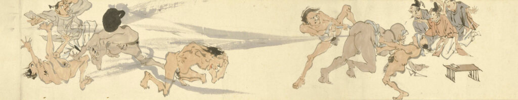 farting battle from Kawanabe Kyosai