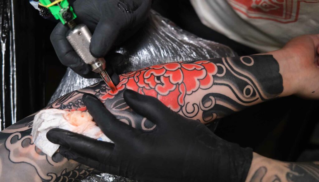 Die Pfingstrose als japanisches Tattoo bei Good Old Times Tattoo Berlin 