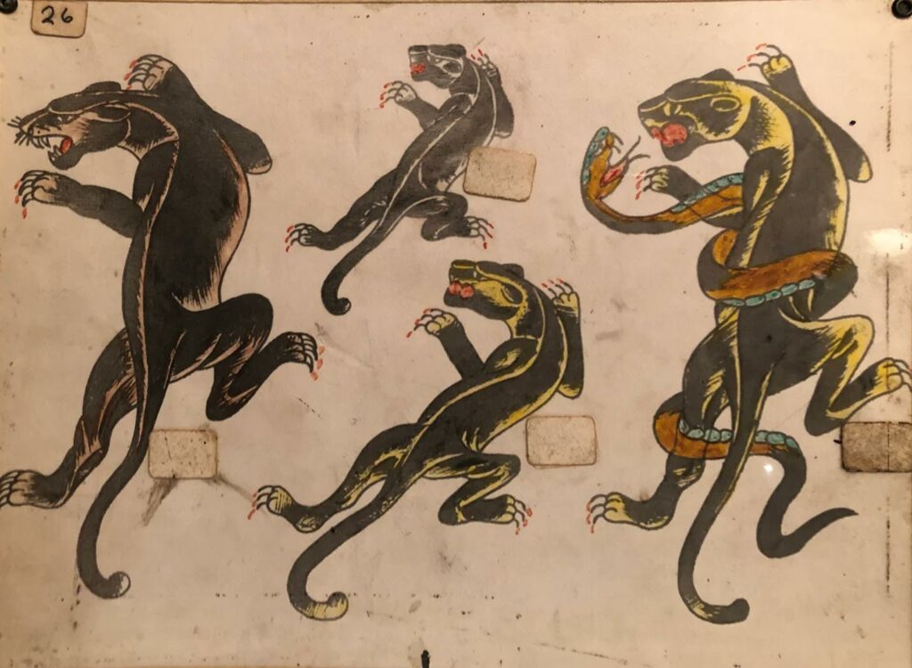 traditional panther tattoo flash